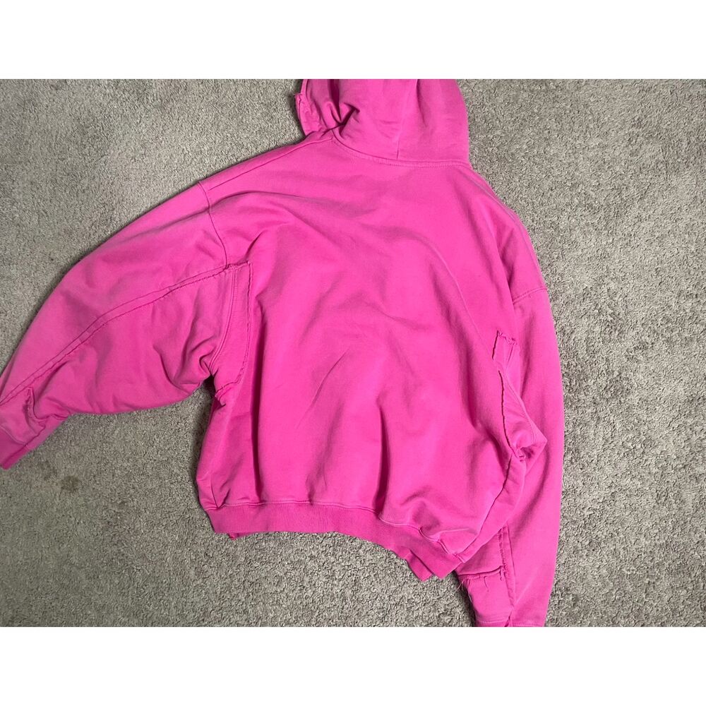 Vetements Deconstructed Pink Zip-Up Hoodie